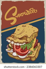 Vector illustration of Sandwiches in EPS10 version format