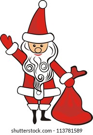 Vector illustration of Santa Claus