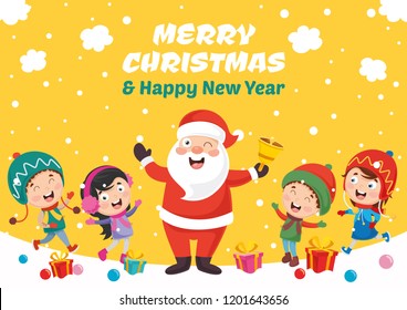 Vector Illustration Of Santa Claus