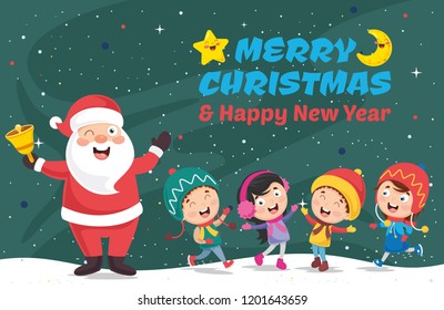 Vector Illustration Of Santa Claus