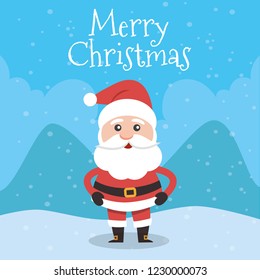 Vector illustration of Santa Claus.