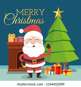 Vector illustration of Santa Claus.