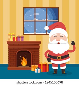 Vector illustration of Santa Claus.