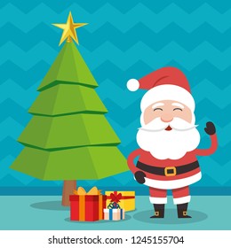 Vector illustration of Santa Claus.