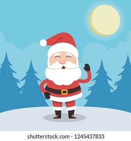 Vector illustration of Santa Claus.