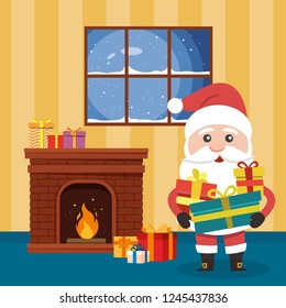 Vector illustration of Santa Claus.