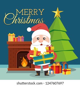 Vector illustration of Santa Claus.