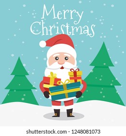 Vector illustration of Santa Claus.