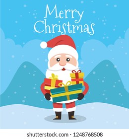 Vector illustration of Santa Claus.