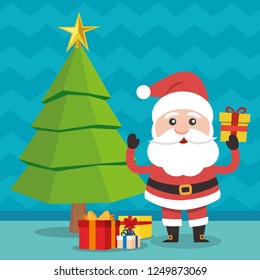 Vector illustration of Santa Claus.