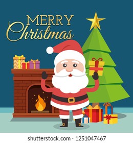 Vector illustration of Santa Claus.