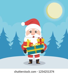 Vector illustration of Santa Claus.