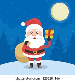 Vector illustration of Santa Claus.