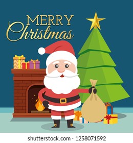 Vector illustration of Santa Claus.