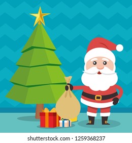 Vector illustration of Santa Claus.