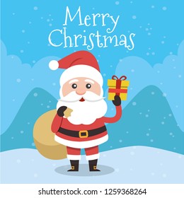 Vector illustration of Santa Claus.