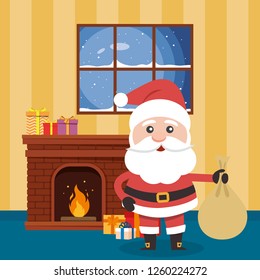 Vector illustration of Santa Claus.