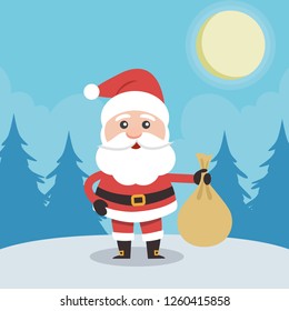 Vector illustration of Santa Claus.