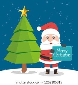 Vector illustration of Santa Claus.