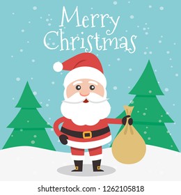 Vector illustration of Santa Claus.