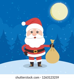 Vector illustration of Santa Claus.