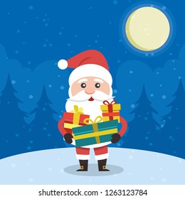 Vector illustration of Santa Claus.