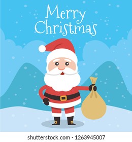 Vector illustration of Santa Claus.