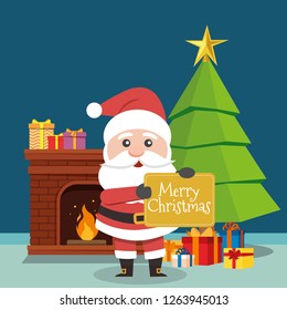 Vector illustration of Santa Claus.