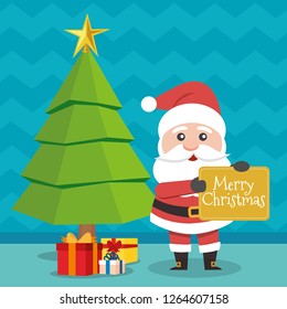 Vector illustration of Santa Claus.