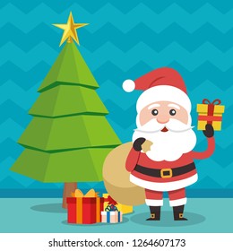 Vector illustration of Santa Claus.