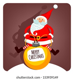 Vector illustration with Santa Claus