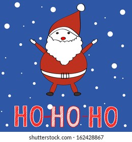 Vector illustration with Santa Claus