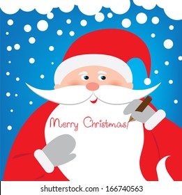 Vector illustration with Santa Claus 
