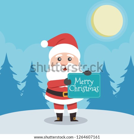 Vector illustration of Santa Claus.
