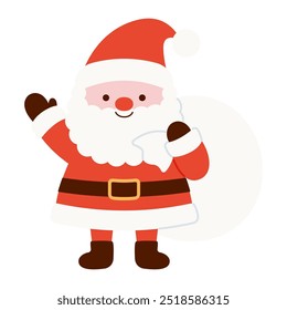 vector illustration of Santa Claus with a bag isolated on white for banners, cards, flyers, social media wallpapers, etc.