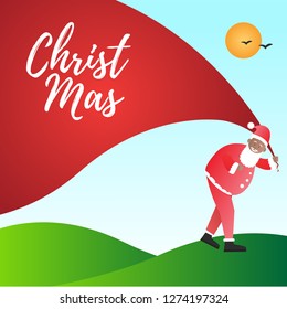 Vector Illustration of Santa Claus carrying sack full of gifts-Images vectorielles 02