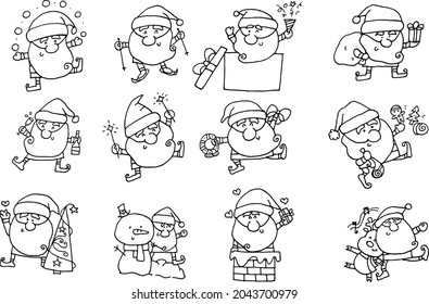 Zeichentrickserie der Vektorgrafik Santa Claus