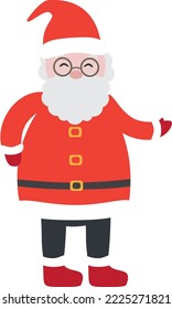 Vector illustration of Santa Claus character in cartoon style