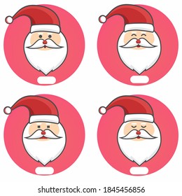 vector illustration of santa claus characters for merry christmas