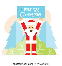 Vector illustration of Santa Claus. Christmas concept design.