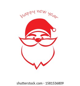 vector illustration of santa claus face