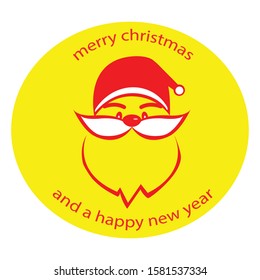 vector illustration of santa claus face