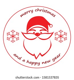 vector illustration of santa claus face