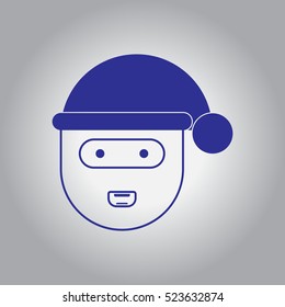 Vector illustration Santa Claus face
