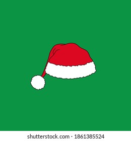 Vector illustration of santa claus hat