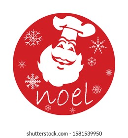 vector illustration of santa claus head