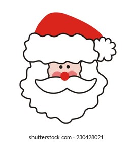 Vector illustration. Santa Claus head.
