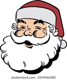 Vector illustration of Santa Claus head vector illistration