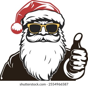 Vector illustration of Santa Claus head vector illistration