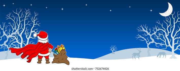 vector illustration of santa claus hero at work 